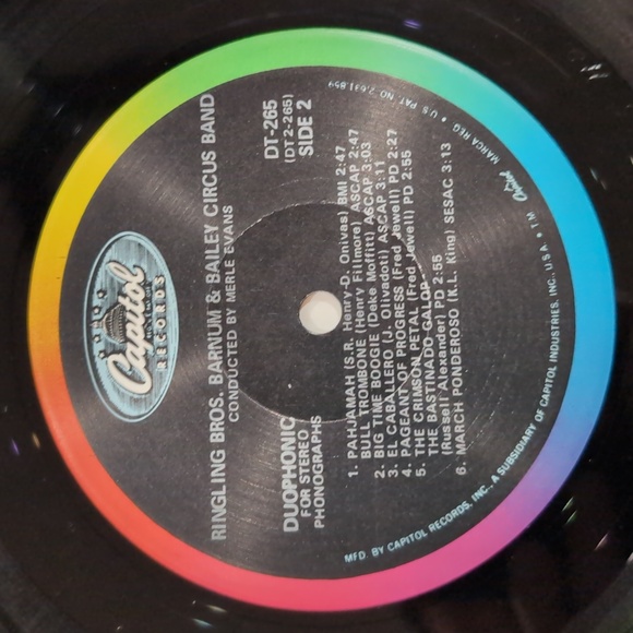 Ringling Bros. Barnum & Bailey Circus Band Record Album Merle Evans 33 RPM 12" - Picture 9 of 10
